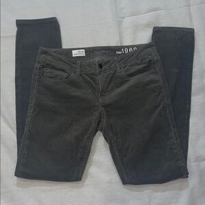 GAP 1969 Always Skinny Gray Corduroy Jeans 28/6r
